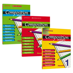 Scholastic Composition Strategies 1-3 美国学乐英语 1-3年级 英语写作技巧 7-9岁 小学英语作文练习册 原版进口