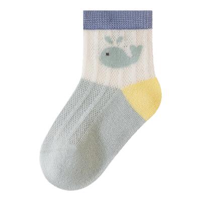 婧麒婴幼儿抗菌透气中筒棉袜
