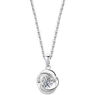 锐鹏S925纯银项链高级感轻奢一见钟情吊坠礼物送女友银锁骨链银链