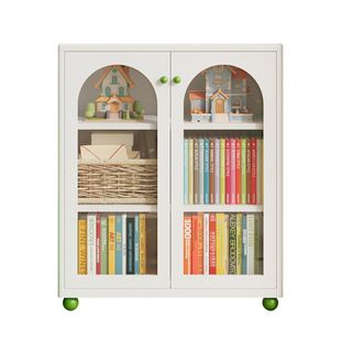 2026年钢制书架落地置物架家用客厅储物柜小型分层铁艺小矮柜书柜