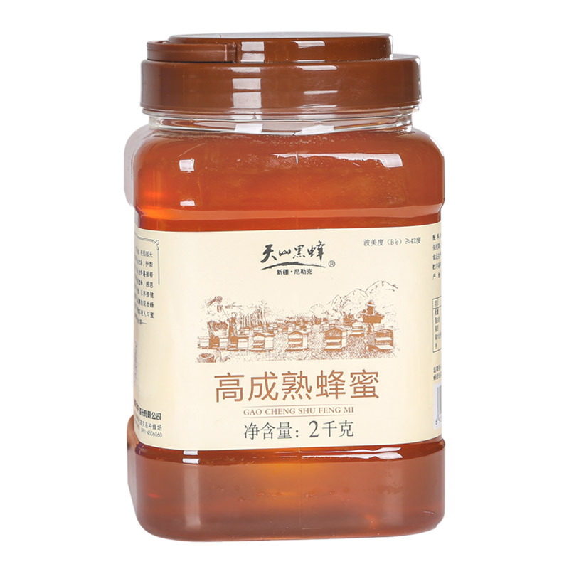 新疆天山黑蜂巢蜜蜂蜜