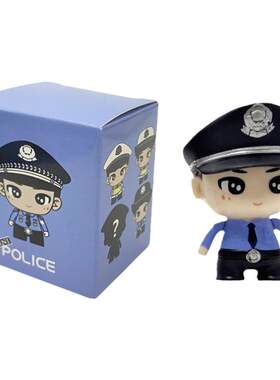 警察手办公仔摆件玩偶模型