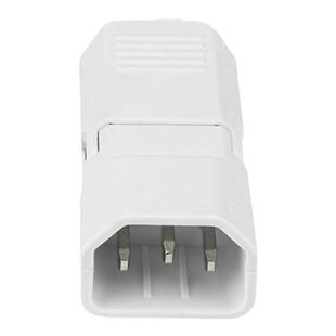 无螺丝端子压线 品字电源公母插头白色10A250V三脚插头三竖口三芯