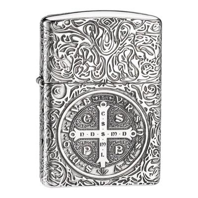 礼物zippo纯银精雕防风正品