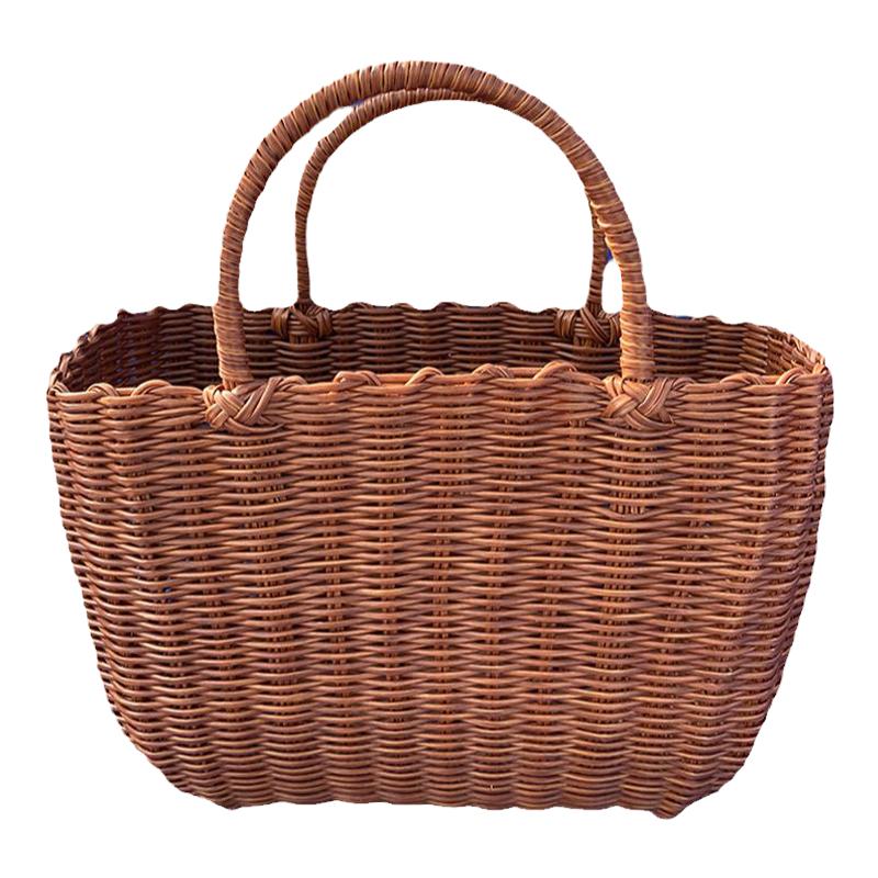 野餐篮购物篮采摘篮买菜篮子手提洗澡篮子收纳筐伴手礼水果篮网红