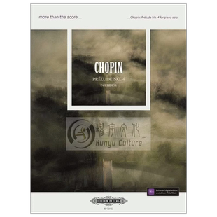 肖邦 第四前奏曲 E小调 钢琴独奏 彼得斯原版进口乐谱书 Frederic Francois Chopin Prelude No 4 in E minor Piano EP73153