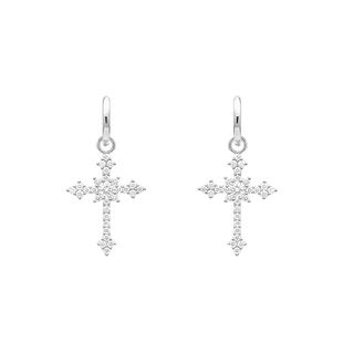 高级感十字架耳环女轻奢小众独特设计感耳钉简约时尚气质耳坠耳饰