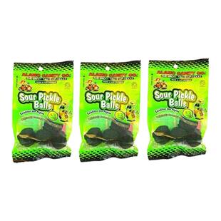 国内现货 Sour Pickle Balls酸黄瓜糖果HOT MAMA酸腌黄瓜味糖果