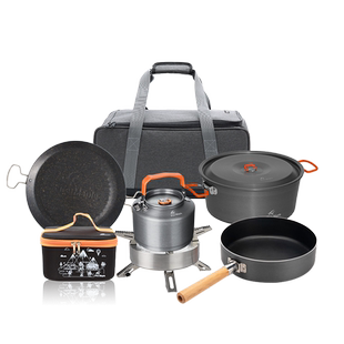 火枫户外省心套装擎天气炉烤盘烤肉火锅自驾露营4-8人装备收纳包