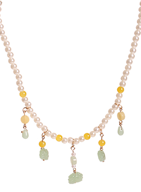 璎珞古风项链汉服配饰软璎珞儿童坦领宋制国风百搭仙气旗袍首饰