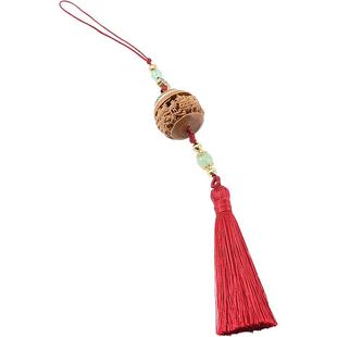 绿檀雕龙香囊镂空小香囊球吊坠手链挂件香丸随身佩戴室内香薰礼品