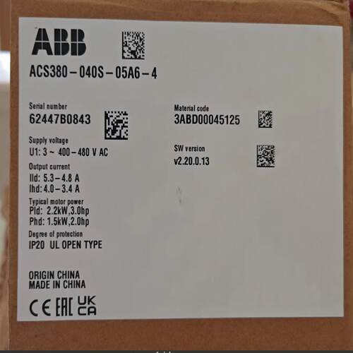 议价ABB变频器ACS380-040S-02A6-4/01A8/03A3/04A0/05A6/07A2/09A