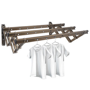 阳台折叠晾衣架户外伸缩晒衣架家用推拉式窗外室外晒被凉衣杆晒架