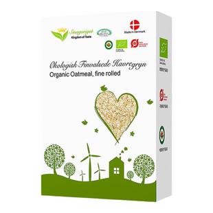 味道王国有机纯燕麦片丹麦原装进口早餐冲饮即食营养代餐饱腹400g