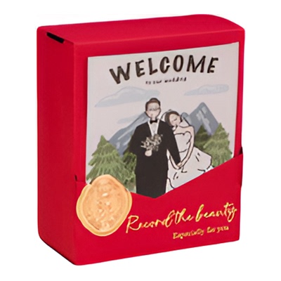 婚礼订婚喜糖盒创意火漆盒高级感