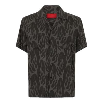 VOS火焰复古印花短袖衬衫