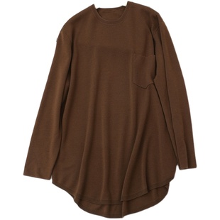 X库茵 叭哒不惑  洒脱 杨子纱羊毛宽松圆领纯色休闲针织衫