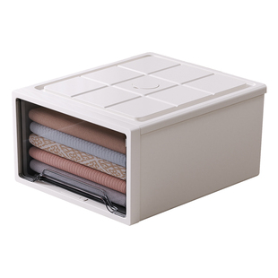 【国补】收纳箱抽屉式衣服整理盒透明塑料衣物储物箱衣柜分层神器