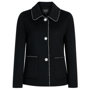 【100%羊毛】娜尔思气质小个子短款毛呢大衣女冬季香风高级感外套