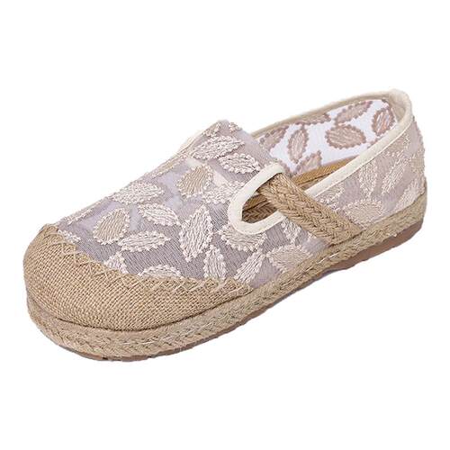 老北京布鞋2025夏新款亚麻编织复古拖鞋女鞋帆布鞋网纱透气凉拖鞋