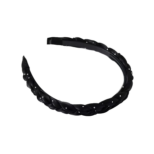 高级感发饰网纱防滑气质头箍韩国布艺细款发卡简约压发麻花发箍女