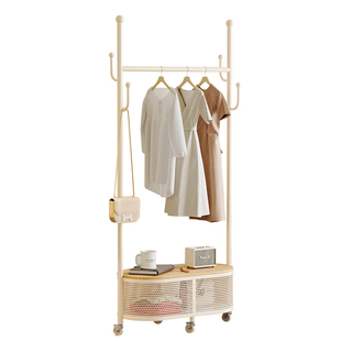 落地挂衣架卧室放脱下的衣服移动转角衣帽架挂包包收纳置物架小型