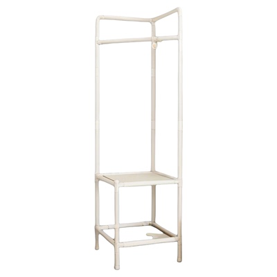 落地卧室挂衣架转角门后置物架子收纳柜子简易挂架入户衣帽架家用