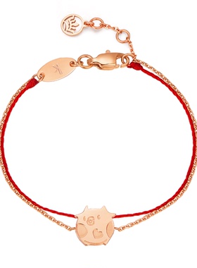 十二生肖女虎红绳属相金牛手链