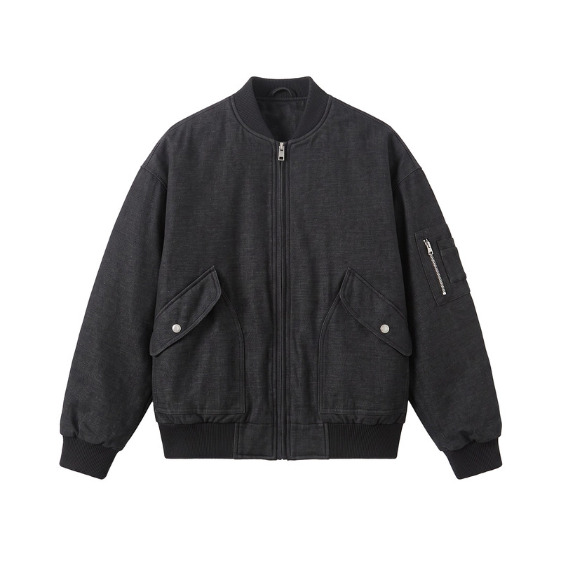 Jsmix男士棒球领飞行员羽绒服