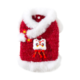 狗狗新年衣服2025新款冬装比熊泰迪小型犬宠物小狗过年衣服立体款