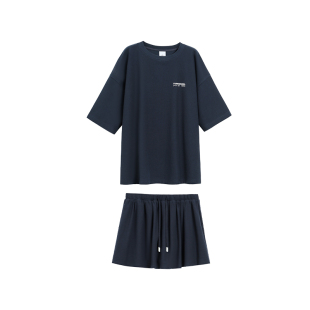 TurnSignal潮牌短袖T恤半身裙裤套装女夏2026新款休闲运动两件套