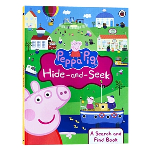 粉红猪躲猫猫 找找我在哪里 英文原版 Peppa Pig Hide and Seek A Search and Find Book 小猪佩奇系列绘本 幼儿英语启蒙图画书
