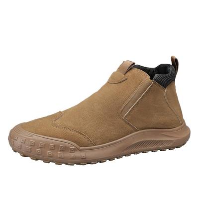 高帮男鞋冬季皮毛一体加绒加厚保暖棉鞋一脚蹬防滑防寒东北雪地靴