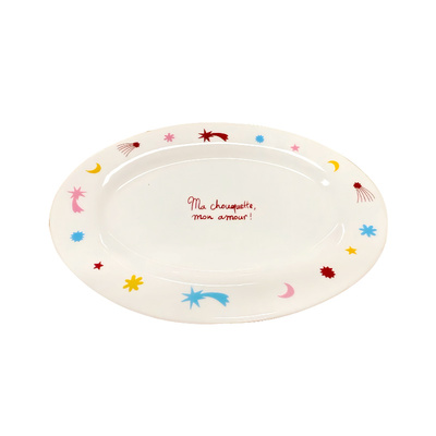 BeanAndBean 许愿星陶瓷盘原创设计手绘家用餐盘餐具精致甜品盘子