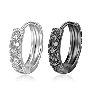 S925纯银耳钉潮流高级感个性男款克罗芯十字架耳环嘻哈女朋克耳钉