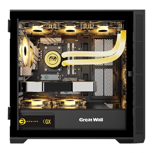 长城机箱冰霜X3侧透金牌电源650wP6/X6/P7台式机箱电源套餐750w