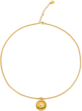 金法式复古心形项链吊坠