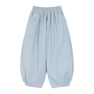 小O宝Okids童装 宝宝加绒弯刀裤女2025秋冬新款女童加绒灯笼裤子