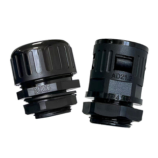 PA66尼龙阻燃波纹管接头软管快速快插电线防护外螺纹固定套管连接