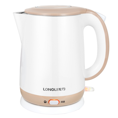 龙力电热水壶保温304不锈钢2升