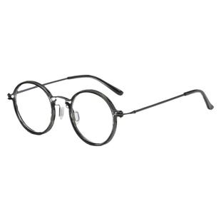 孙红雷同款防蓝光护目眼镜男复古文艺全框圆形帅气平光镜可配度数