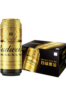 百威黑金啤酒500ml*12听