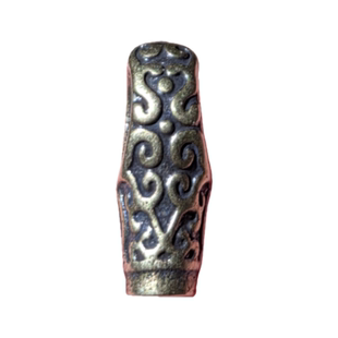 黄铜唐草纹三通文玩佛珠个性diy配饰。对孔5*9*18mm