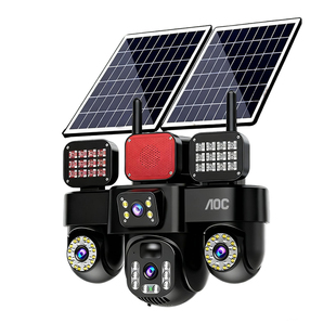 太阳能监控器摄像头360度无死角手机远程室外高清夜视4G无电无网