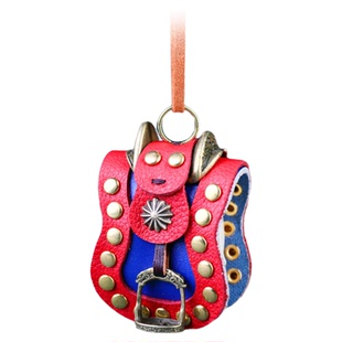 蒙古族皮马鞍仿羊骨头嘎拉亥钥匙扣挂件内蒙古手工艺品纪念品元素