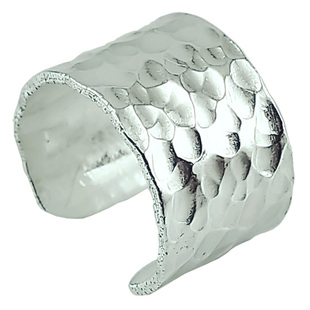 足银原创手工个性敲面9999纯银咬痕耳夹男女戴耳骨无耳洞简约大方