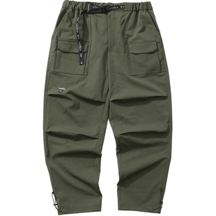 【明星同款】nautica白帆 日系经典口袋宽松舒适风梭织长裤PW5313