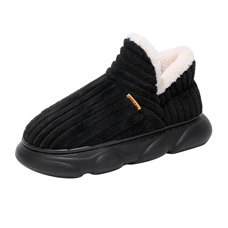 棉拖鞋男款冬季居家室内加绒保暖棉鞋包跟厚底踩屎感外穿防滑防寒