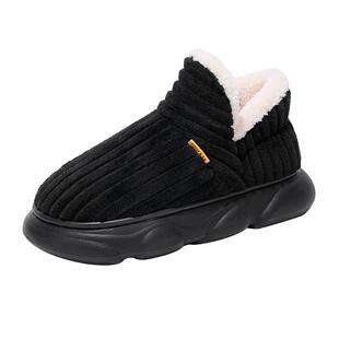 棉拖鞋男款冬季居家室内加绒保暖棉鞋包跟厚底踩屎感外穿防滑防寒