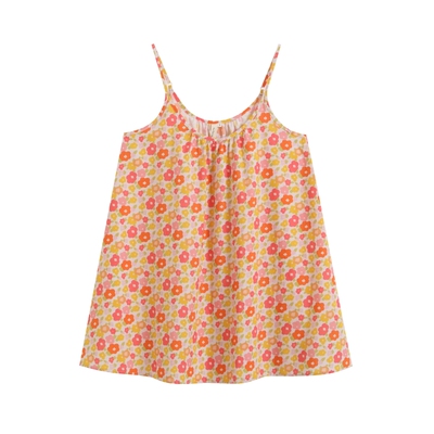 梵高七月夏季新款 纯棉小清新甜美可爱宽松吊带背心居家服打底裙